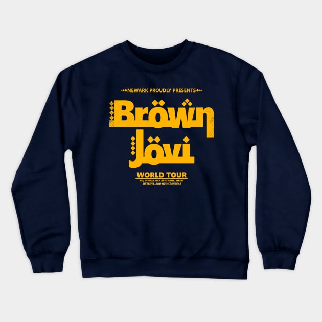 BROWN JOVI Crewneck Sweatshirt by blairjcampbell